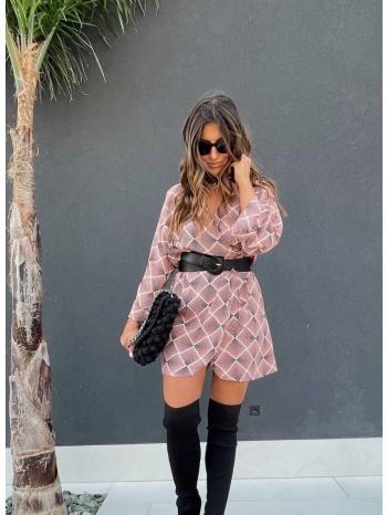 φορεμα εμπριμε ζορζετα ροζ ροζ σε προσφορά