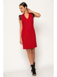 φορεμα lurex αμανικο κόκκινο