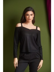 μπλουζα μμ βε lurex μαύρο