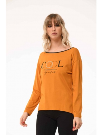 μπλουζα με τυπωμα κίτρινο