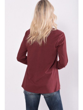 μπλουζα με βε και τυπωμα μπορντό