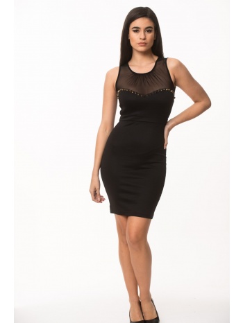 φορεμα με διαφανεια και τρουκς mαύρο σε προσφορά