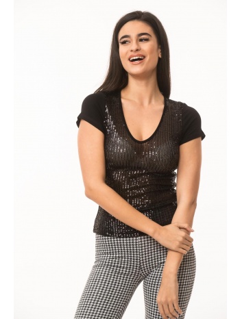 μπλουζα βε με παγιετα μαύρο σε προσφορά
