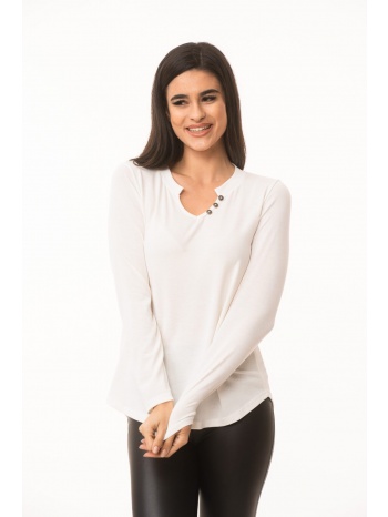 μπλουζα βε με κουμπια άσπρο σε προσφορά