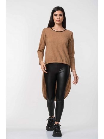 μπλουζα με μακρια πλατη μπεζ μπεζ σε προσφορά