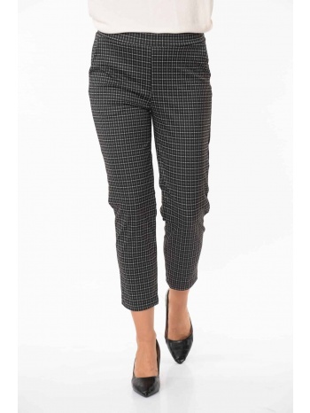 παντελονι καρο με τσεπες εμπριμέ μαύρο σε προσφορά