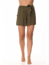 σορτς με δεσιμο χακί