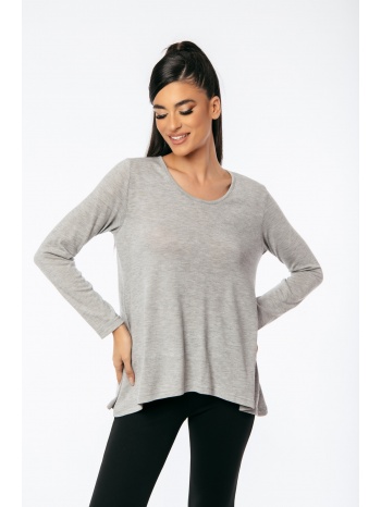 μπλουζα με λαιμοκοψη γκρι σε προσφορά