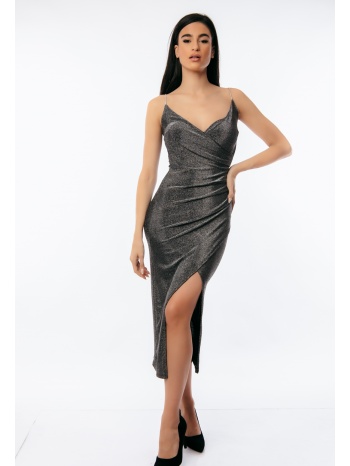 φορεμα lurex με αλυσιδα τιραντα ασημί σε προσφορά
