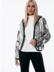 γουνακι μπολερο άσπρο μαύρο