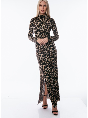 φορεμα ζιβαγκο με ανοιγμα μπεζ μπεζ σε προσφορά