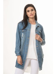 τζιν μπουφαν μακρυ μπλε