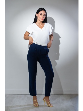 παντελονι με πιετες και τσεπες μπλε σε προσφορά