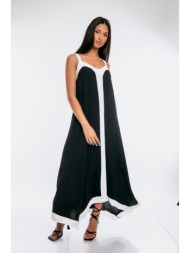 φορεμα μακρυ διχρωμο με ...