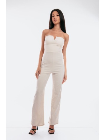 φορμα ολοσωμη στραπλες μπεζ μπεζ σε προσφορά