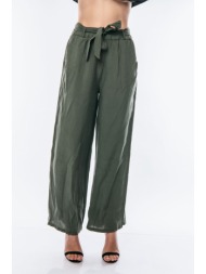 παντελονι με ζωνη και λαστιχο στην μεση χακί