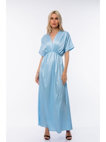 φορεμα μακρυ με λαστιχο στην μεση σιέλ σε προσφορά