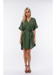 φορεμα βε με ζωνη χακί