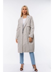 καπαρντινα με κουμπια και λαστιχο μπεζ