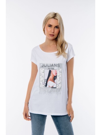 μπλουζα με σταμπα άσπρο σε προσφορά