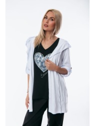 ζακετα με γυριστο μανικι ...