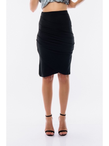 φουστα με σουρες μαύρο σε προσφορά