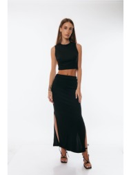 σετ τοπ & φουστα μαύρο