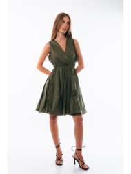 φορεμα κρουαζε κοντο χακί