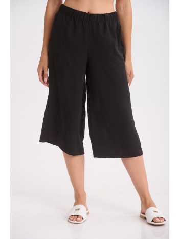 παντελονα με τσεπες και λαστιχο στην μεση μαύρο σε προσφορά