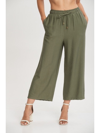 παντελονι crop με τσεπες χακί σε προσφορά