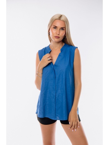 μπλουζα αμανικη μπλε ρουά σε προσφορά