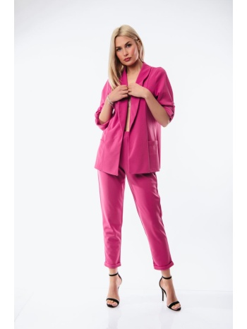 σετ κοστουμι σακακι και παντελονι φούξια