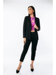 σακακι με γυριστο μανικι μαύρο