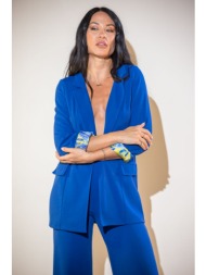 σακακι με επενδυση στο μανικι μπλε ρουά