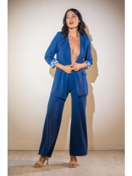 σακακι με επενδυση στο μανικι μπλε