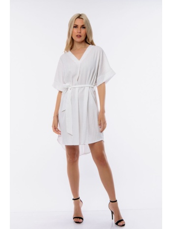 φορεμα βε με ζωνη άσπρο σε προσφορά