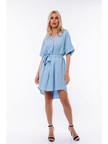 φορεμα βε με ζωνη σιέλ σε προσφορά