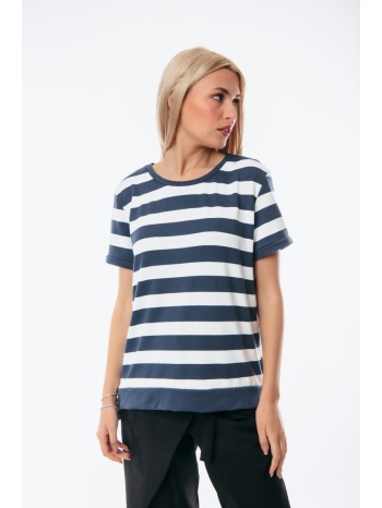 μπλουζα λαιμοκοψη ριγε μπλε σε προσφορά