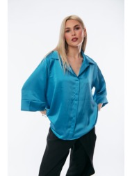 μπλουζοπουκαμισο σατεν μπλε