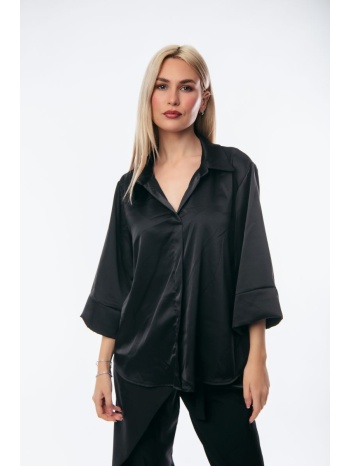 μπλουζοπουκαμισο σατεν μαύρο σε προσφορά