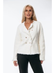 ζακετα με χρυσα κουμπια ασπρη άσπρο