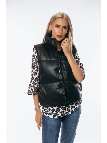 αμανικο μπουφαν κοντο με κουμπια μαυρο μαύρο σε προσφορά