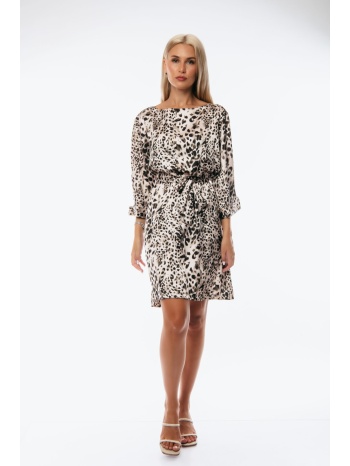 φορεμα λεοπαρ με ζωνη μαύρο σε προσφορά