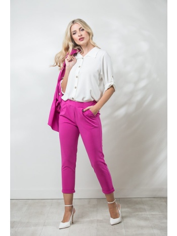 παντελονι με λαστιχο στην μεση και ρεβερ μαύρο