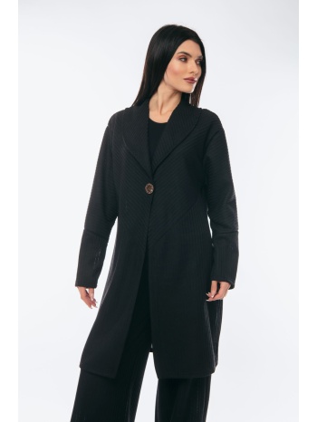 ζακετα πλεκτη ριπ με κουμπι μαύρο σε προσφορά