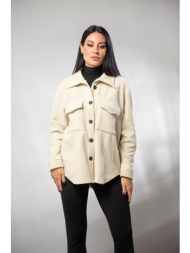 πουκαμισο με τσεπες fleece γκρι