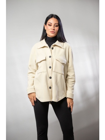 πουκαμισο με τσεπες fleece γκρι σε προσφορά