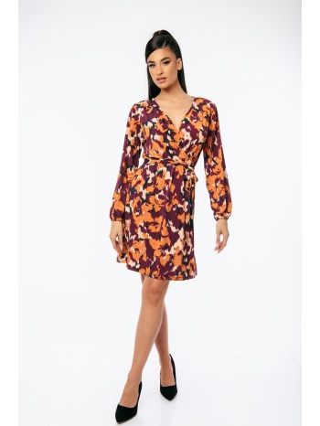 φορεμα κρουαζε με ζωνη πορτοκαλί σε προσφορά