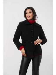 παλτοζακετα με κουμπια μαύρο