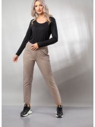 παντελονι με τσεπες σε ισια γραμμη μπεζ